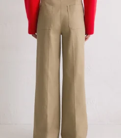 Marc O'Polo Broek met wijde pijpen brown Hot