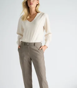 Marie Méro Broek taupe in 7/8 lengte brown Online