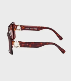 Moncler Bruin Dark Havana Dames Zonnebril brown Outlet