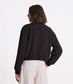 La Fée Maraboutée Bruine bomberjack met rits en luipaardprint brown Sale
