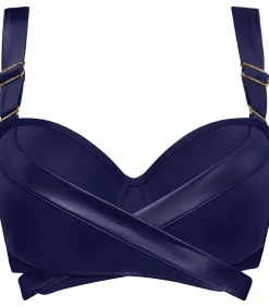 Marlies Dekkers cache coeur plunge balconette bikini top darkBlue