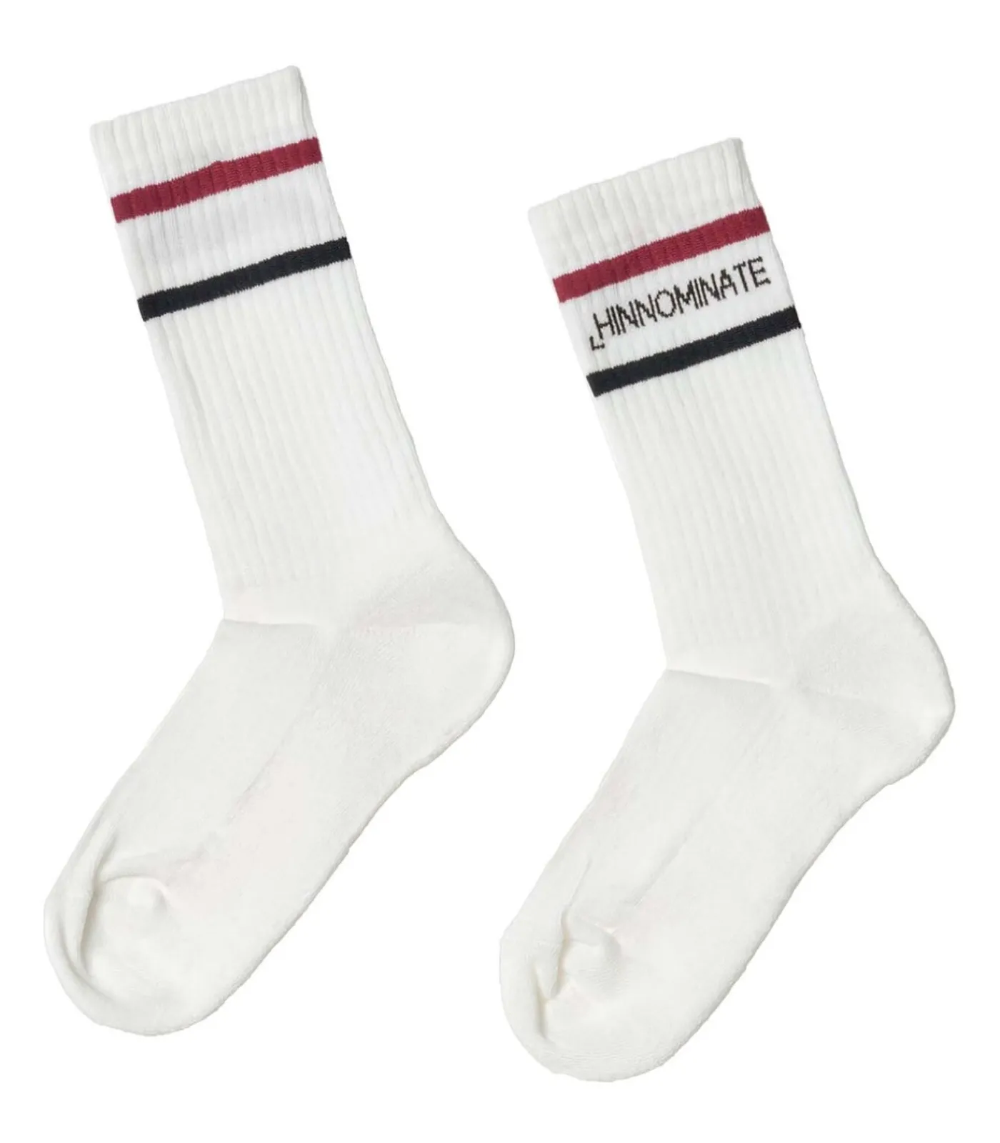 HINNOMINATE Calze Con Intarsio In Orizzontale white Hot