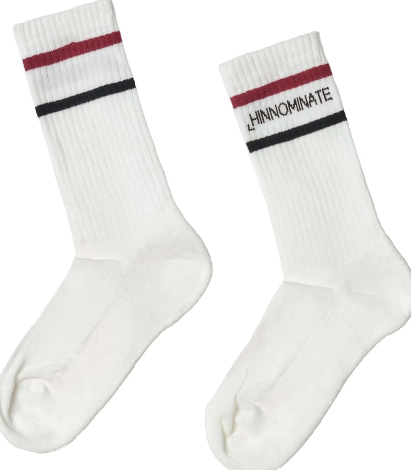 HINNOMINATE Calze Con Intarsio In Orizzontale white Hot
