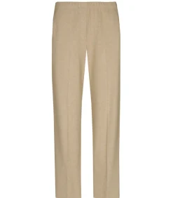 Marie Méro Camel broek in 7/8 lengte en rekker in de taille beige Hot