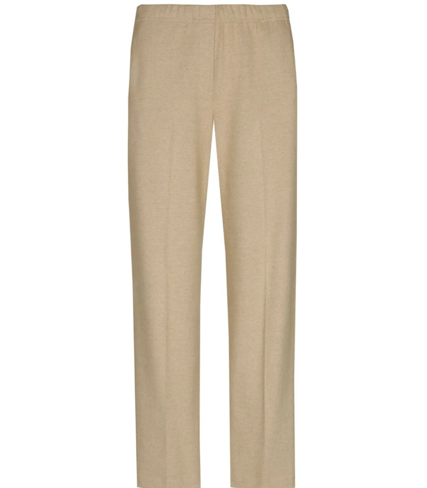 Marie Méro Camel broek in 7/8 lengte en rekker in de taille beige Hot