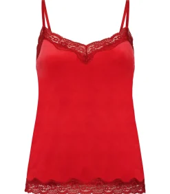 Hunkemöller Cami top Velours Lace red Discount