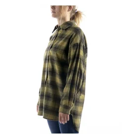 Kontatto Camicia Over Check Frange Verde green Online