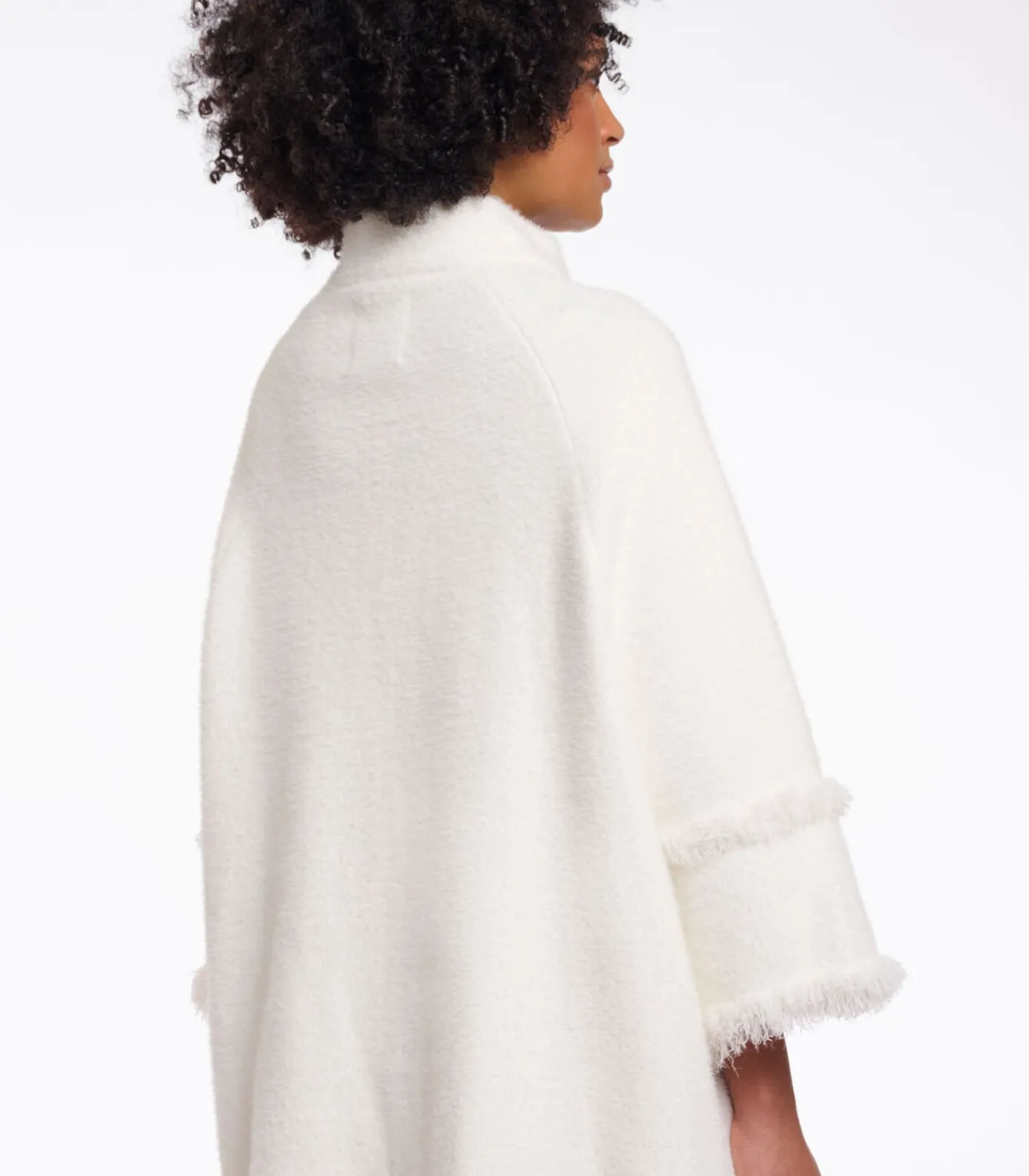 Rino&Pelle Cape met franjes Sneeuwwit XXL white Sale