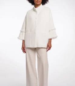 Rino&Pelle Cape met franjes Sneeuwwit XXL white Sale
