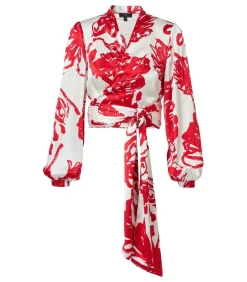 Mart Visser Carly Print Blouse Rood / Wit red/white Outlet