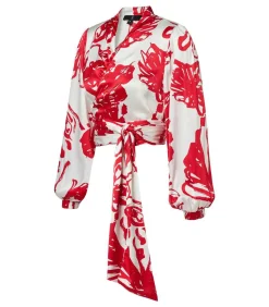 Mart Visser Carly Print Blouse Rood / Wit red/white Outlet