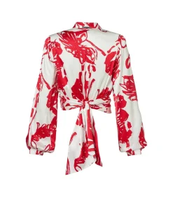 Mart Visser Carly Print Blouse Rood / Wit red/white Outlet