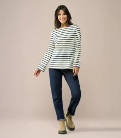 Mart Visser Caroline Tensen Chester Streep Top Ecru / Navy navyBlue Outlet