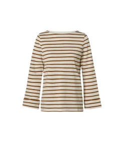 Mart Visser Caroline Tensen Chester Streep Top Ecru / camel Clearance