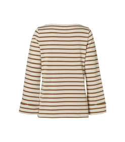 Mart Visser Caroline Tensen Chester Streep Top Ecru / camel Clearance