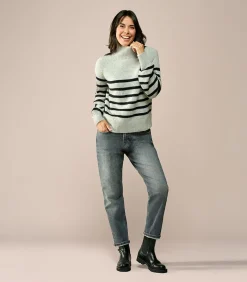 Mart Visser Caroline Tensen Danville Streep Trui Grijs / Zwart black/gray Hot