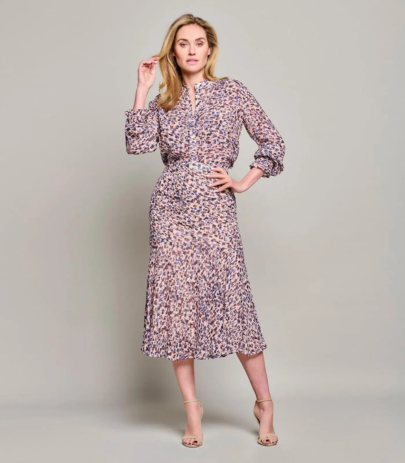 Mart Visser Cassie Print Rok Pink/kobalt multicolor
