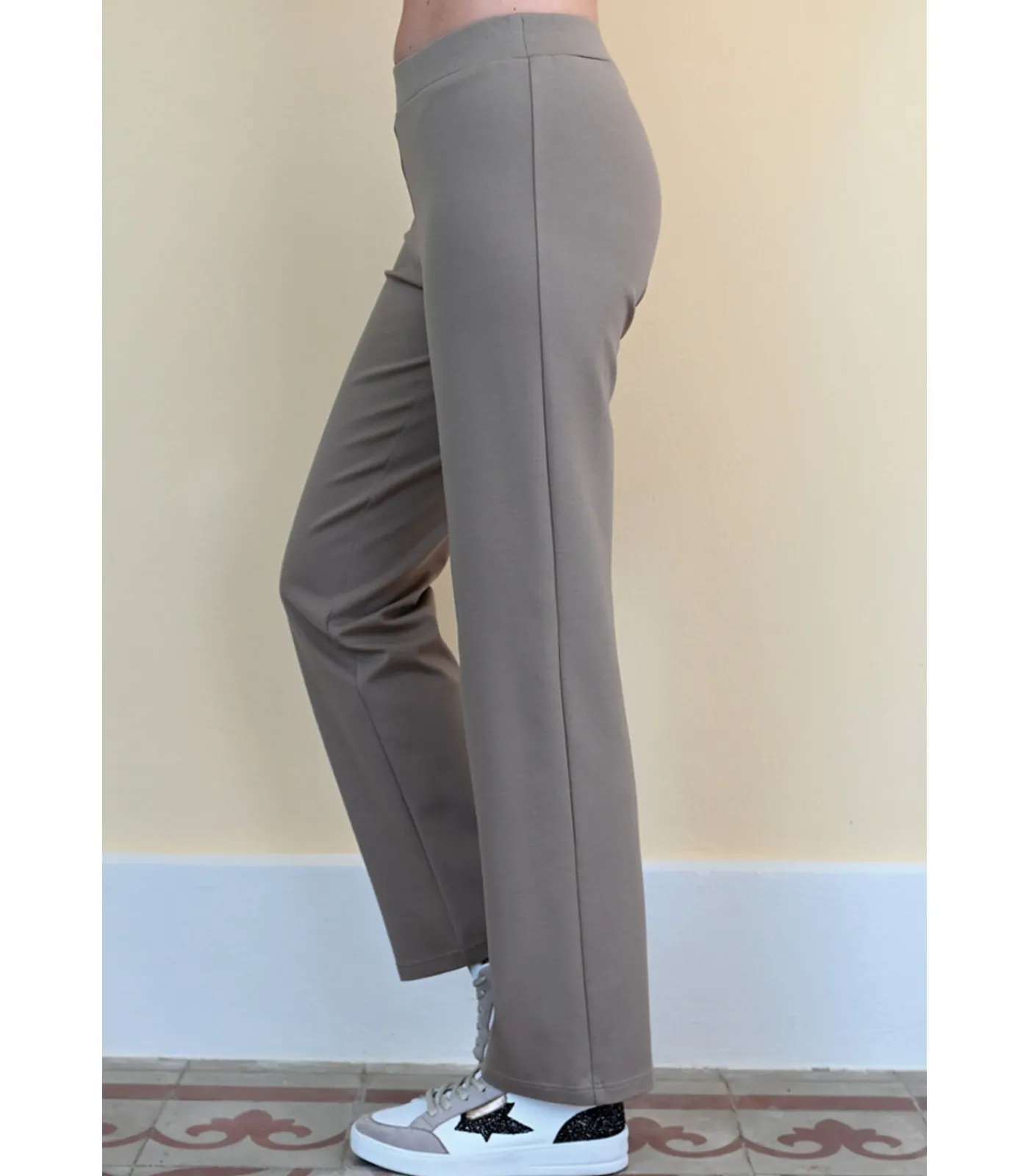 BLEU D'AZUR CHALBI Comfortabele broek Milano beige Clearance