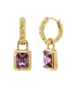 JOOP! Charm Creole voor dames, roestvrij staal, zirkonia gold Hot