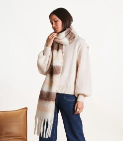 La Fée Maraboutée Écharpe écrue met brede strepen offWhite Online