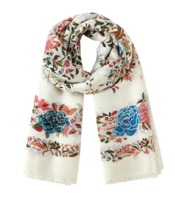 V1969 Chèche Flowers white Clearance