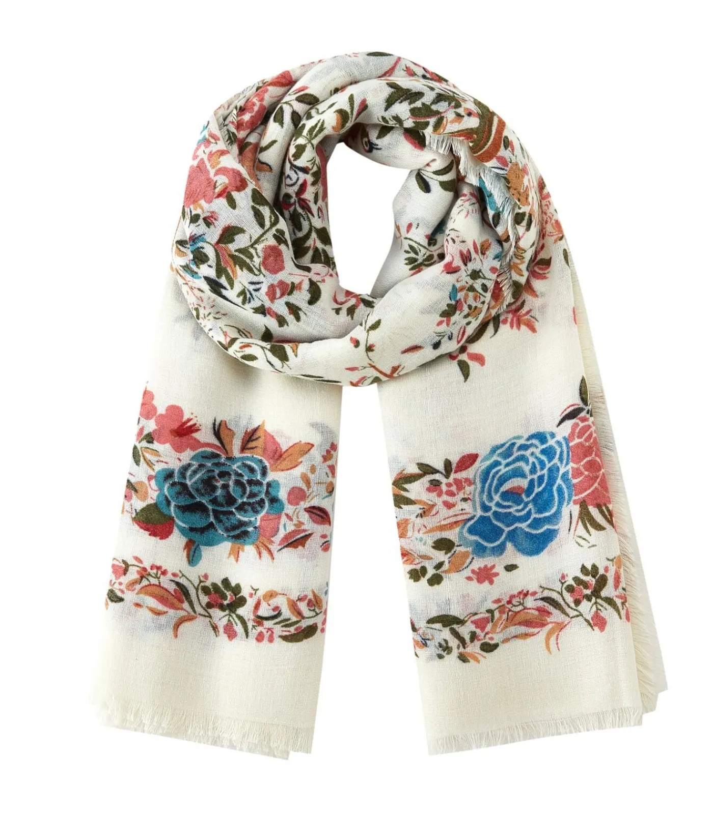 V1969 Chèche Flowers white Clearance