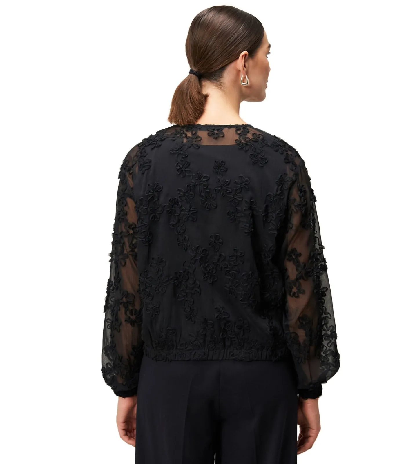 Zero Chiffonbluse black Online
