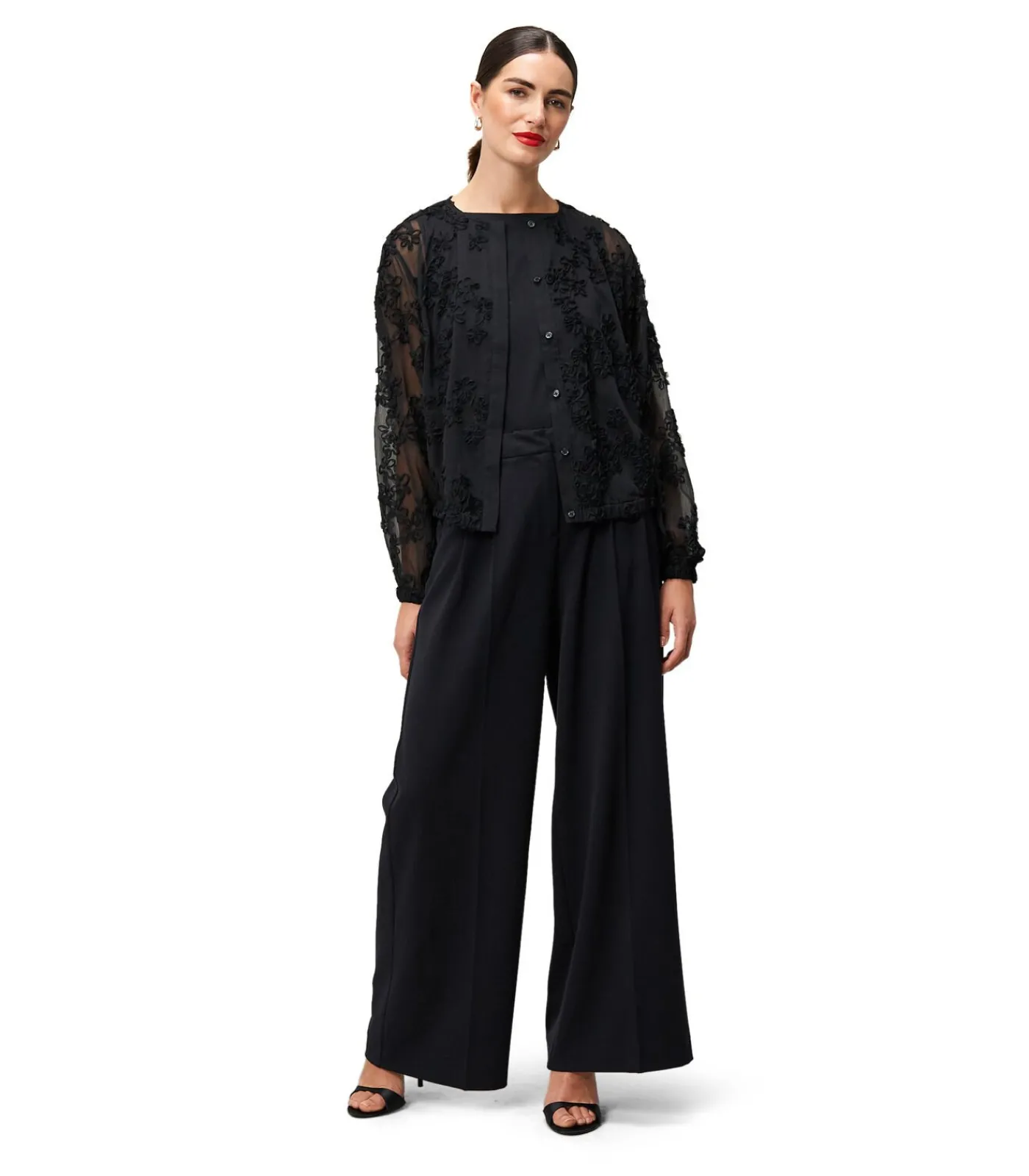 Zero Chiffonbluse black Online
