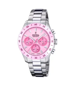 FESTINA Chronograaf Ceramic pink Discount