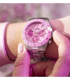 FESTINA Chronograaf Ceramic pink Discount
