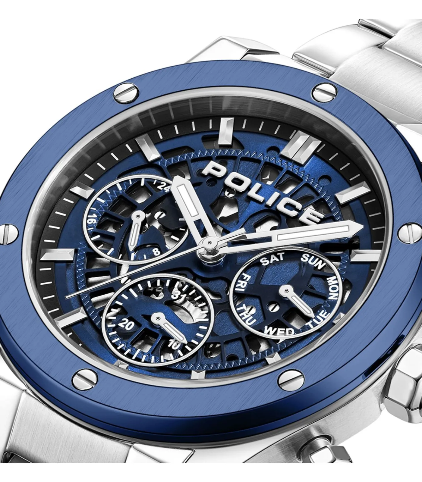 POLICE Chronograaf Knotty blue Outlet