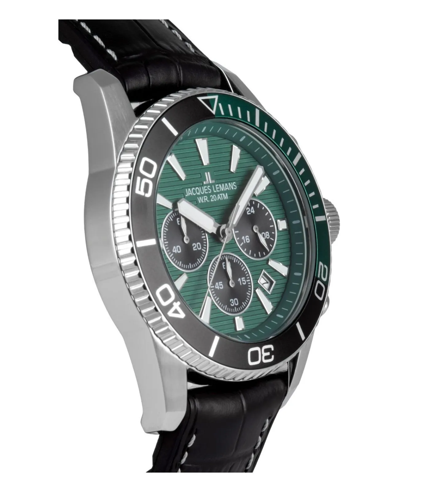 Jacques Lemans Chronograaf Liverpool Diver Green - Black green/black Outlet