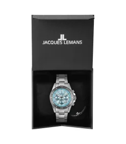 Jacques Lemans Chronograaf Liverpool Diver Light blue lightBlue Discount