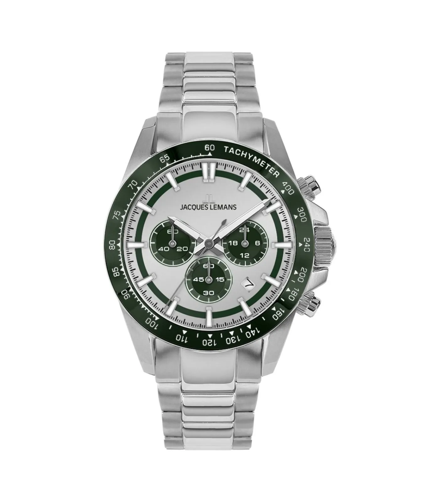 Jacques Lemans Chronograaf Liverpool Silver - Dark green silver/darkGreen Best