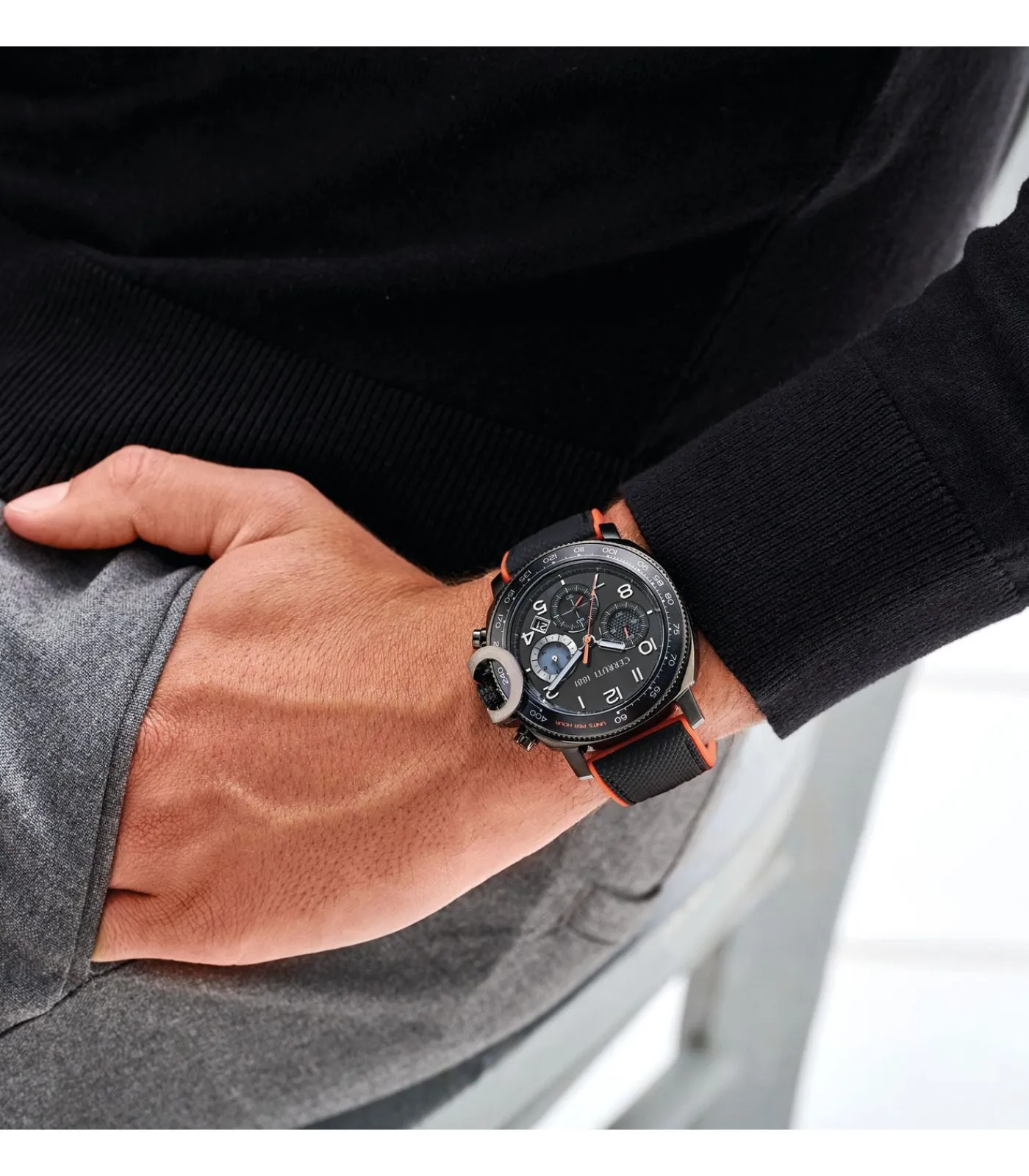 Cerruti 1881 Chronograaf Positano black Outlet