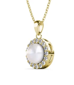 MYC-Paris Circlet parelhangers, Boheems kristal gold/white Best