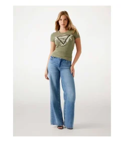 GUESS Cn Ss Triangle Palm Print green Best