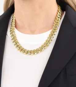 JOOP! Collier voor dames, roestvrij staal, zirkonia gold