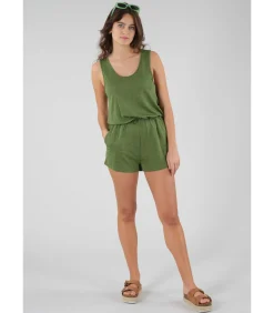 Deeluxe Combinaison short à rayures oliveGreen Discount