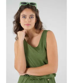 Deeluxe Combinaison short à rayures oliveGreen Discount