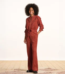 La Fée Maraboutée Corduroy broekpak terracotta red Sale