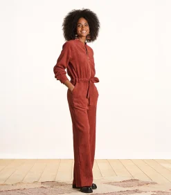 La Fée Maraboutée Corduroy broekpak terracotta red Sale