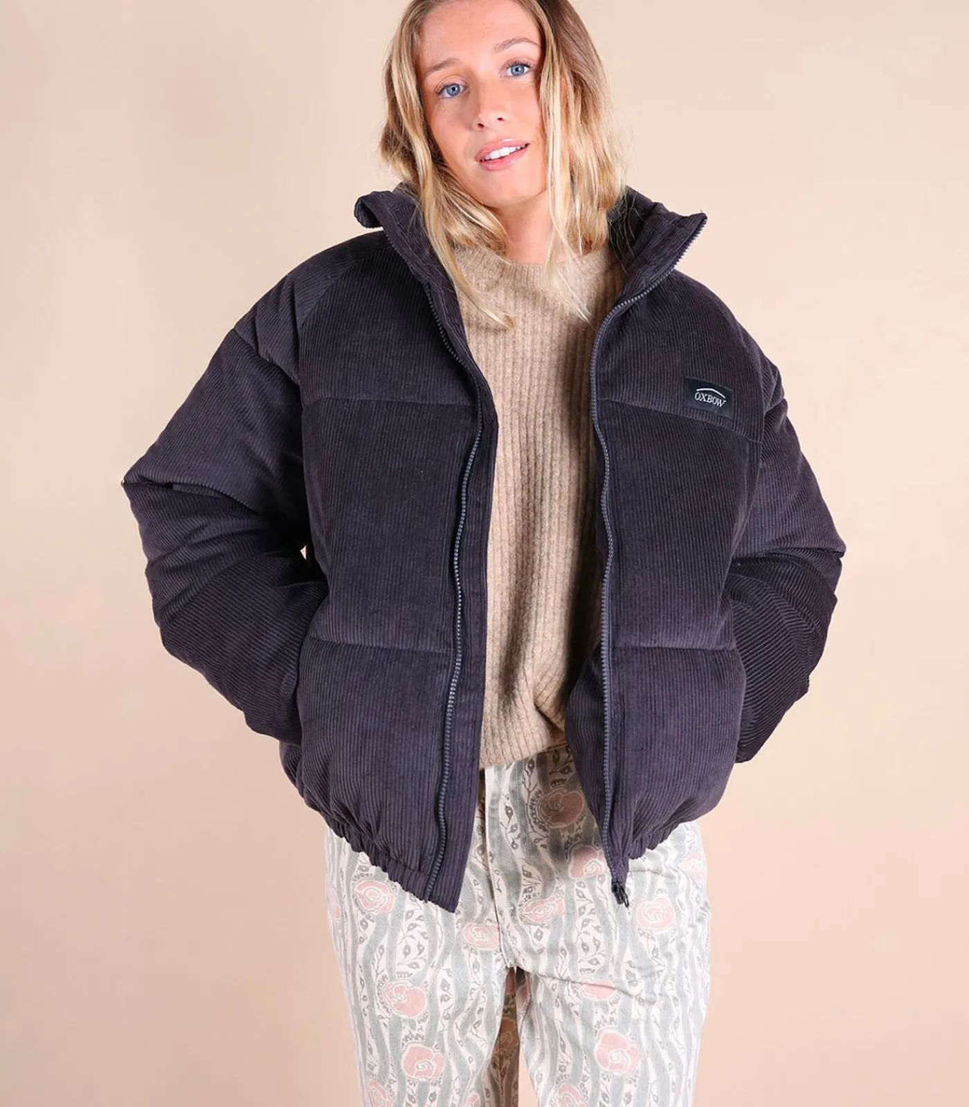 Oxbow Corduroy donsjack CORDUROY darkGrey Hot