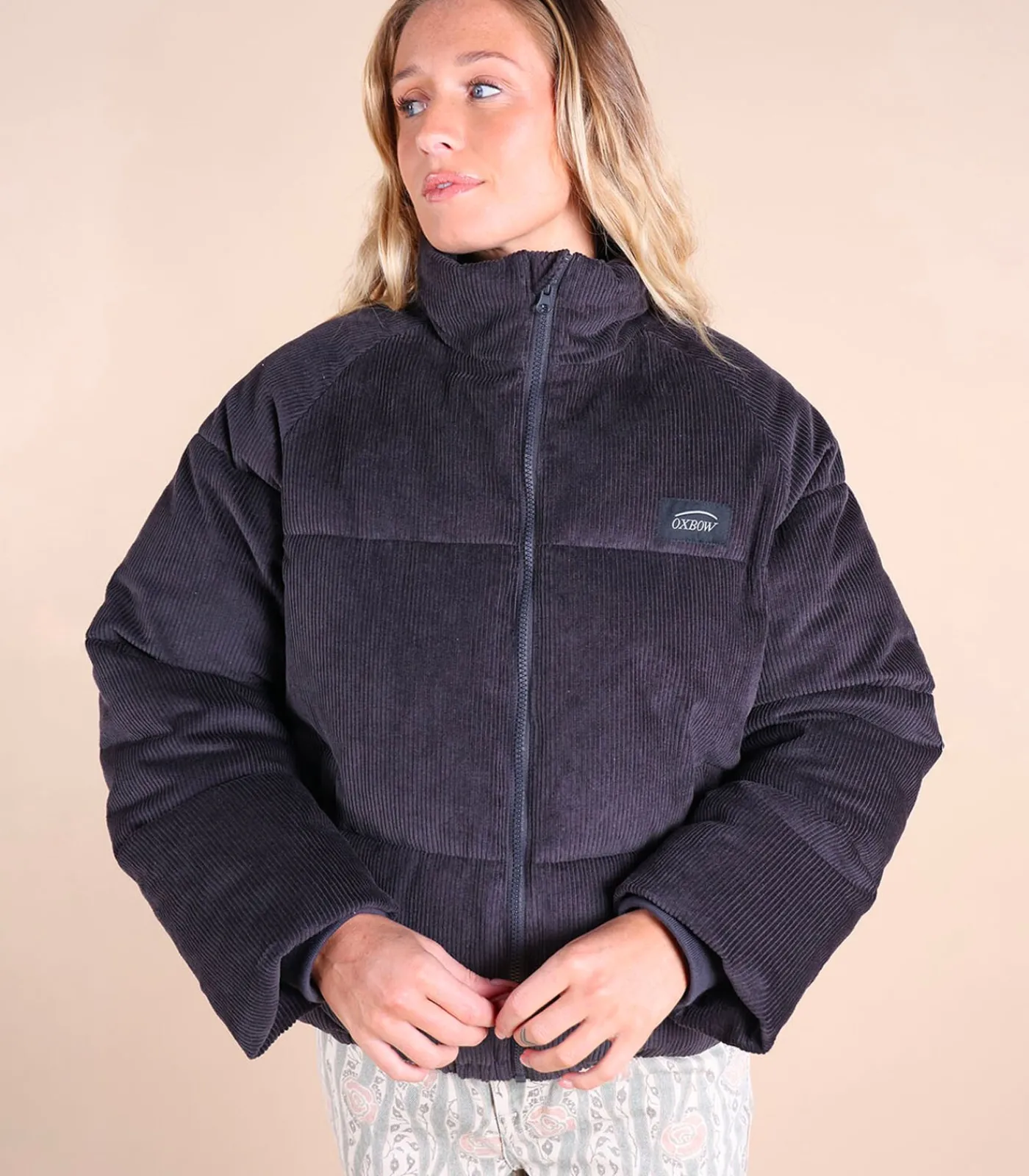Oxbow Corduroy donsjack CORDUROY darkGrey Hot