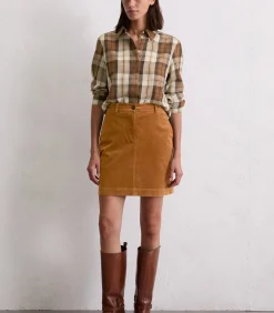 Marc O'Polo Corduroy minirok A-vorm lightBrown Hot