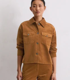 Marc O'Polo Corduroy overhemd boxy lightBrown