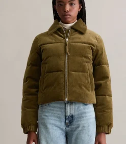Marc O’Polo DENIM Corduroy puffer jacket regular cropped darkBrown Discount