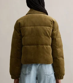 Marc O’Polo DENIM Corduroy puffer jacket regular cropped darkBrown Discount