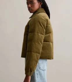 Marc O’Polo DENIM Corduroy puffer jacket regular cropped darkBrown Discount