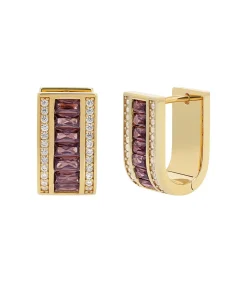 JOOP! Creole voor dames, zilver 925, zirkonia gold New
